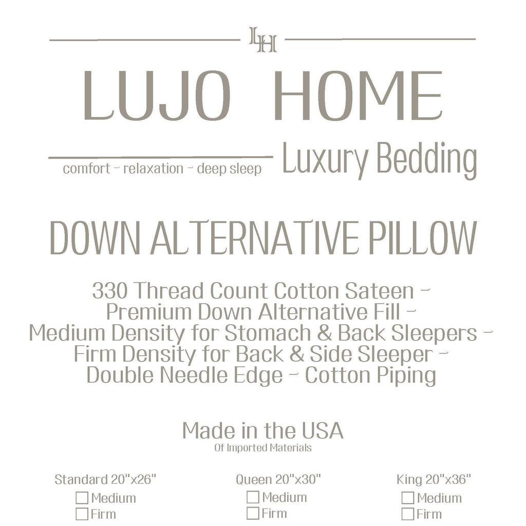 Luxury Down Alternative Pillow – Medium Density