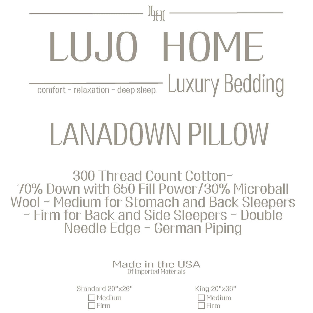 Luxury Wool Down Pillow – Temperature Regulating