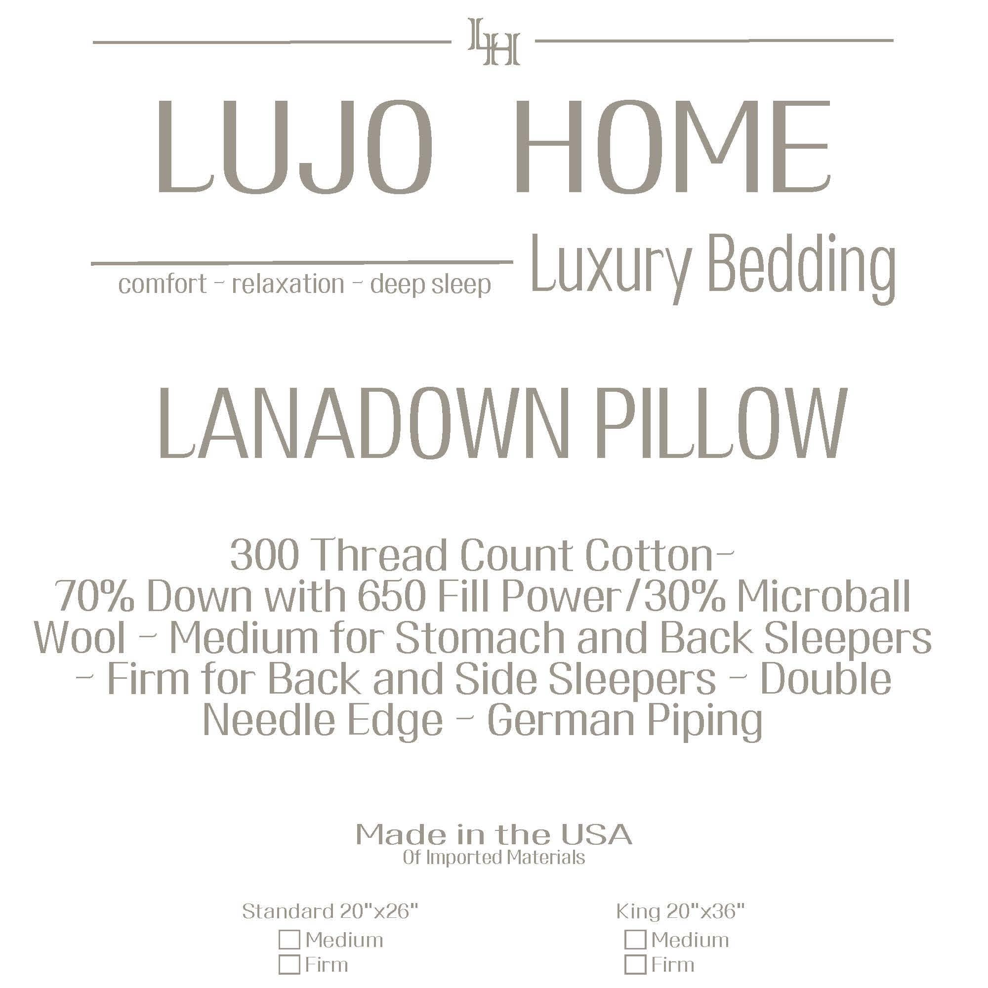 Luxury Wool Down Pillow – Temperature Regulating