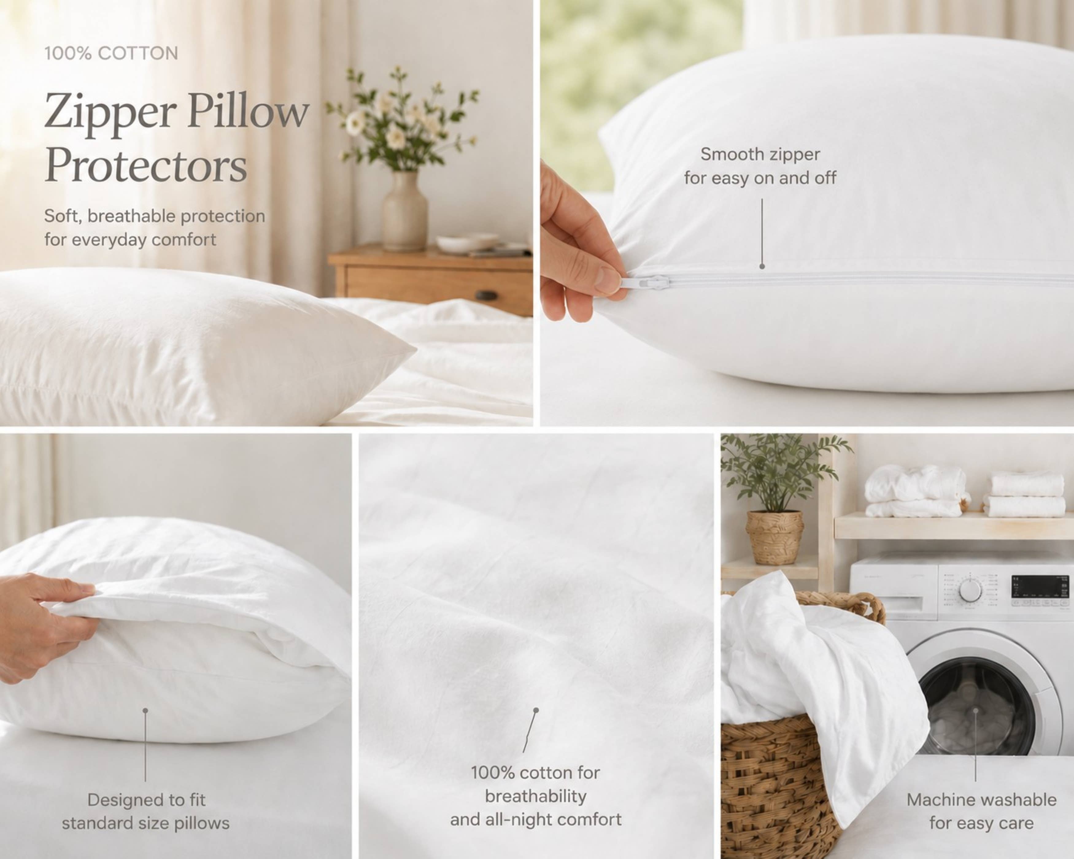 Cotton Pillow Protectors